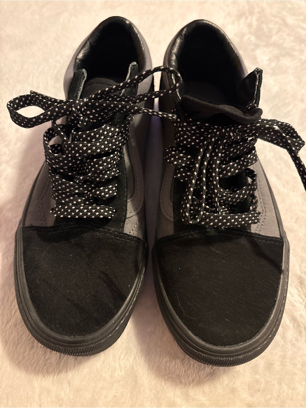 Vans Black and Gray Low-Top Sneakers